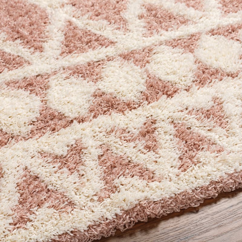 Livabliss Barbery Moroccan Border Plush Area Rug