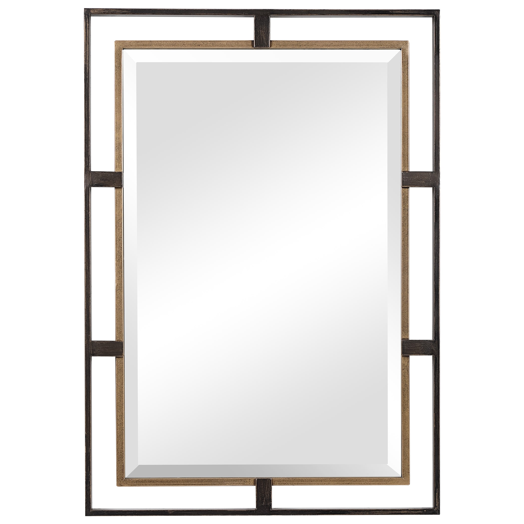 Uttermost Carrizo Gold and Bronze Rectangle Mirror
