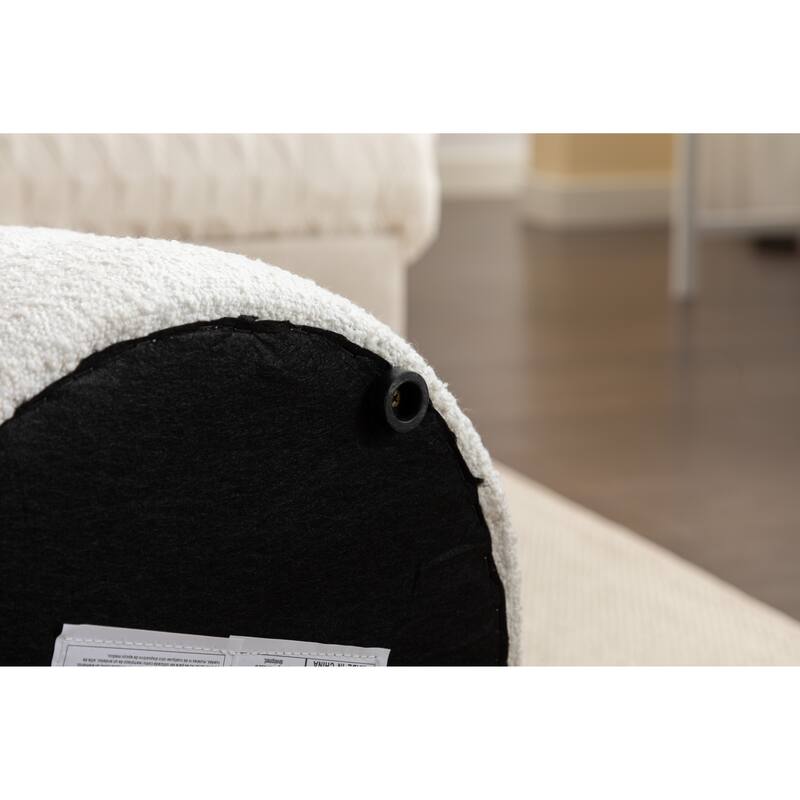 Velvet Round Footrest Ottoman