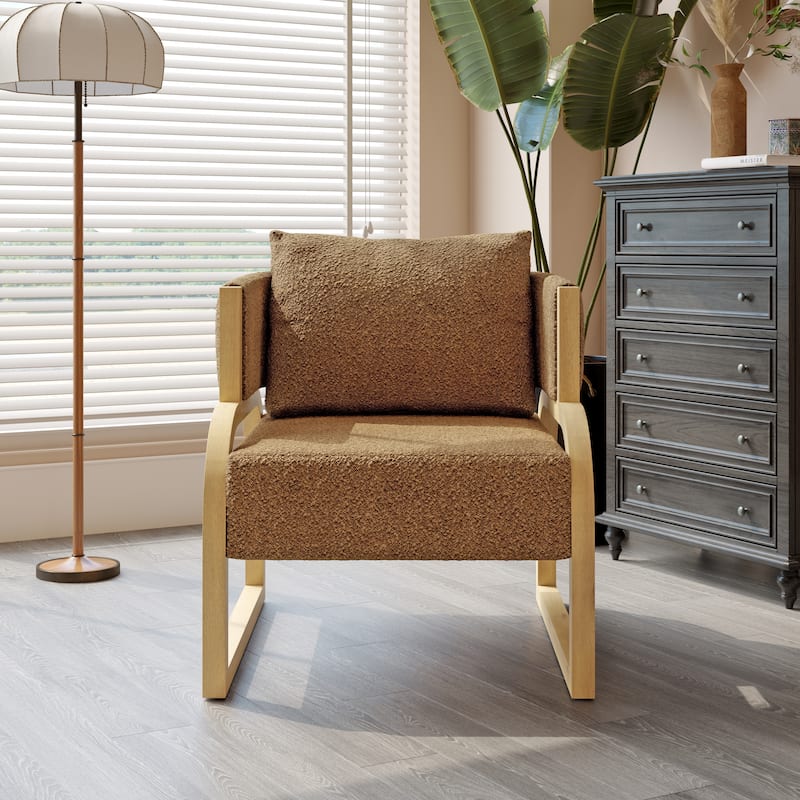 Corvus Danzig Teddy Fabric 1-Piece Accent Chair
