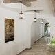 preview thumbnail 4 of 10, Modern Farmhouse 1-Light Cylinder Pendant Lights Mini Glass Lantern for Kitchen Island