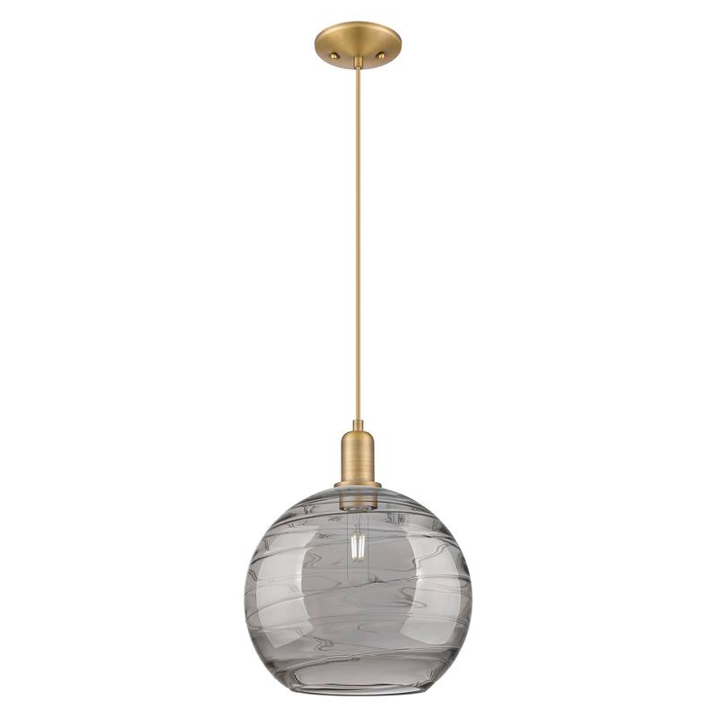 Innovations Lighting Endless Possibilities Arcadia - Athens Deco Swirl - 1 Light 12" Cord Hung Mini Pendant - Brushed Brass