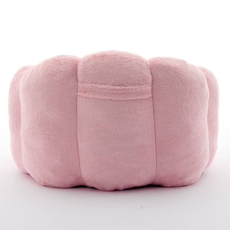 Lotus Type Compression Lazy Sofa Oversized Bean Bag Sofa Accent Chair for Adults with Pull Strap and Non-slip Base, Easily Moved