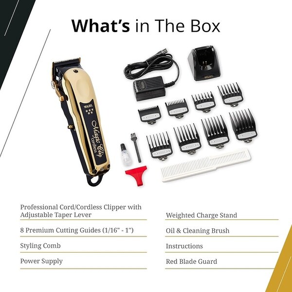 Wahl Professional Barber Combo Gold Set: 5-Star Magic Clip Clipper