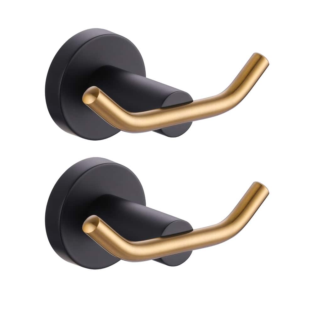 WOWOW Knob-Hook Double Robe/Towel Hook 2-Pieces
