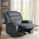 preview thumbnail 29 of 101, Overstuffed Cotton Corduroy Manual Pushback Recliner with Wide Armrest Dark Gray Corduroy/1-Piece