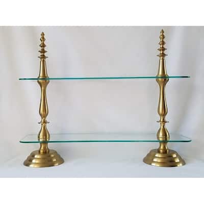 Anastasia rectangular 2-tier tray-21" High , Tray:26x7"