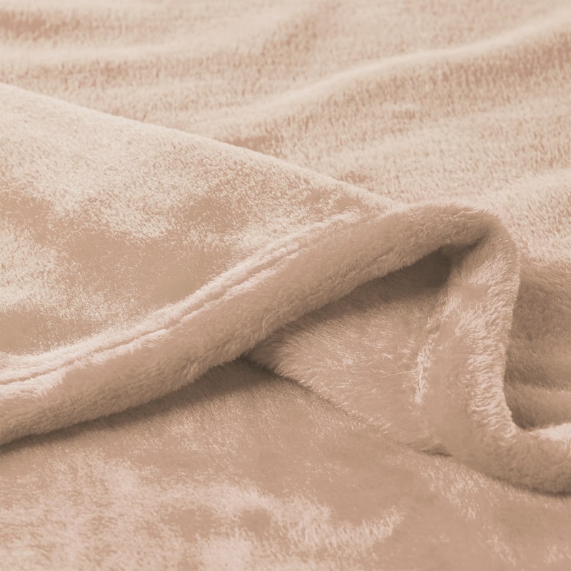 Velvet Throw - Oversized Solid Microfiber Polyester Blanket for Year-Round Warmth by Windsor Home