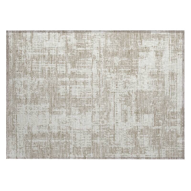 Machine Washable Indoor/ Outdoor Chantille Solid Abstract Rug