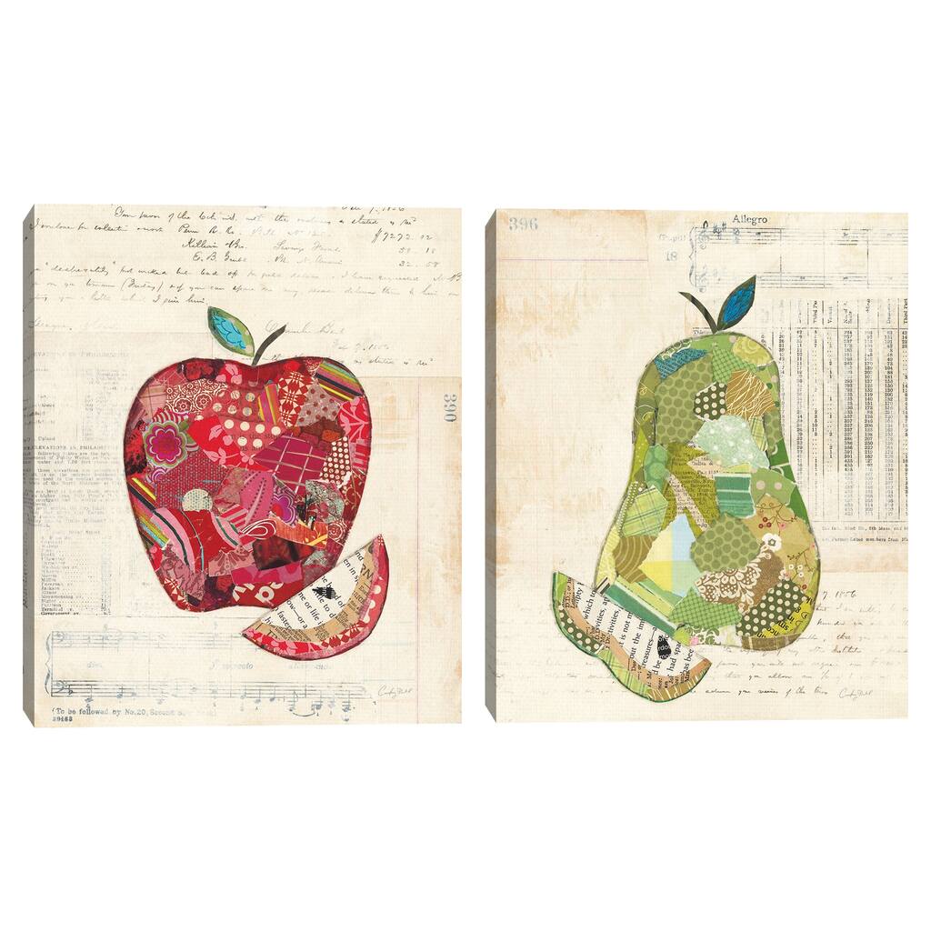 Apple, Pear by Courtney Prahl Canvas Art Prints