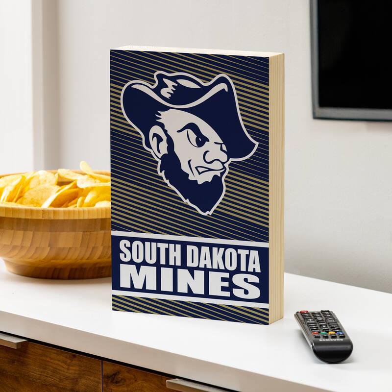 South Dakota School of Mining and Technology Wooden Tabletop Mantel Shelf Sign - 8" x 12"