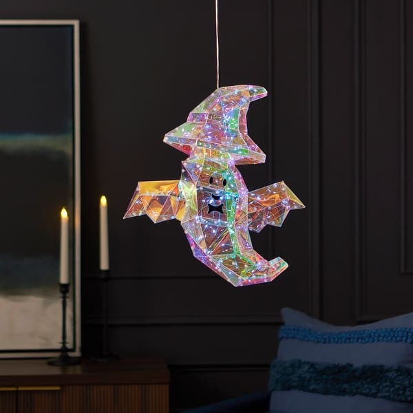 slide 2 of 5, Prismatic Iridescent Wizard Ghost 16", LED lights - N/A