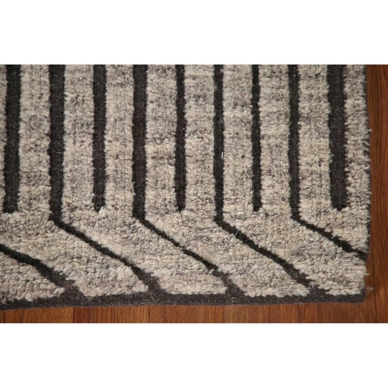 Trellis Moroccan Indian Area Rug Living Room Handmade Wool Carpet - 5'0"x 7'9"