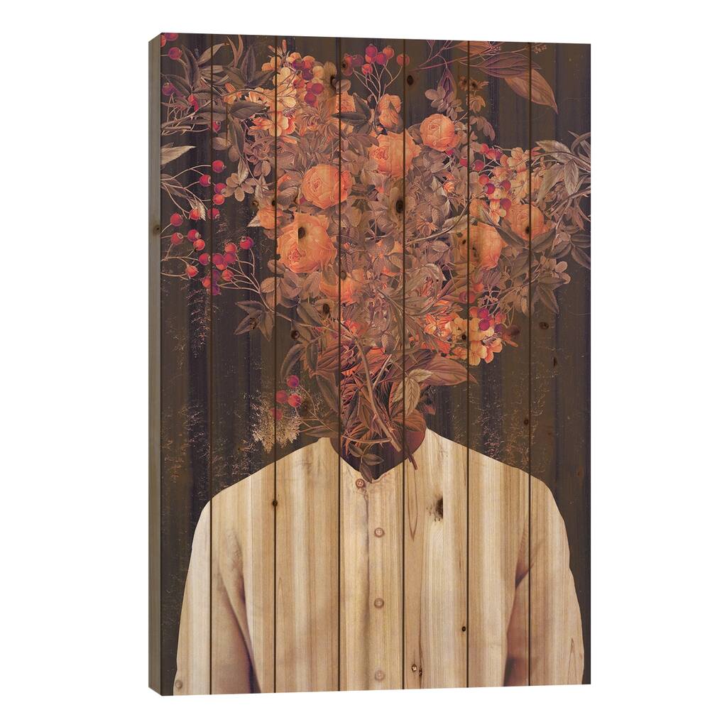 Bloom Print On Wood by Frank Moth - Multi-Color