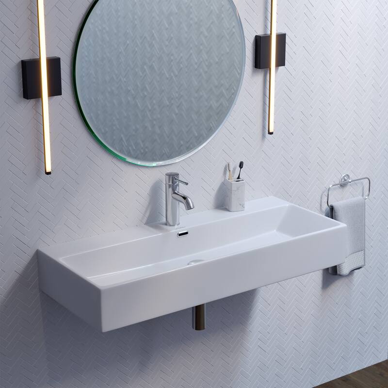 Claire 40” Rectangle Wall-Mount Bathroom Sink