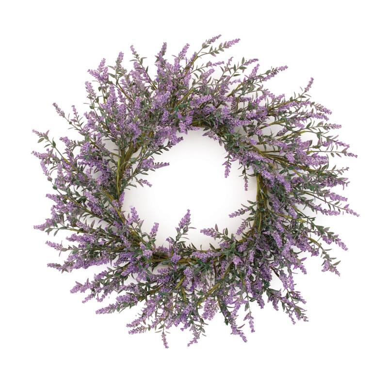 HomeRoots 22" Purple And Green Lavender Artificial Wreath