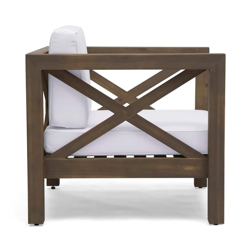 Farmhouse Outdoor Patio Lounge Chair, Bistro Chairs for Lawn, Balconies & Gardens Tanning Chair