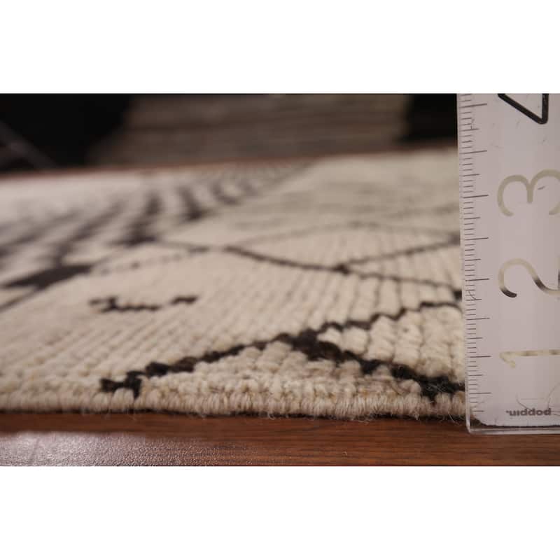 Tribal Moroccan Oriental Area Rug Handmade Wool Carpet - 7'8"x 10'2"