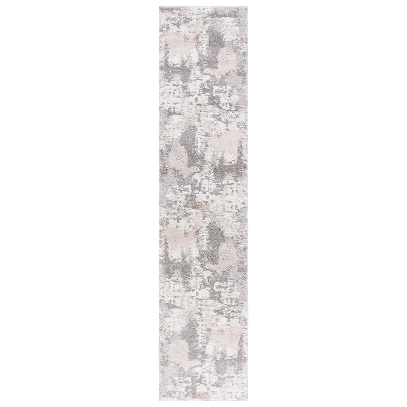 SAFAVIEH Century Trix Modern Abstract Rug - 2' x 9' Runner - Beige/Grey - Runner