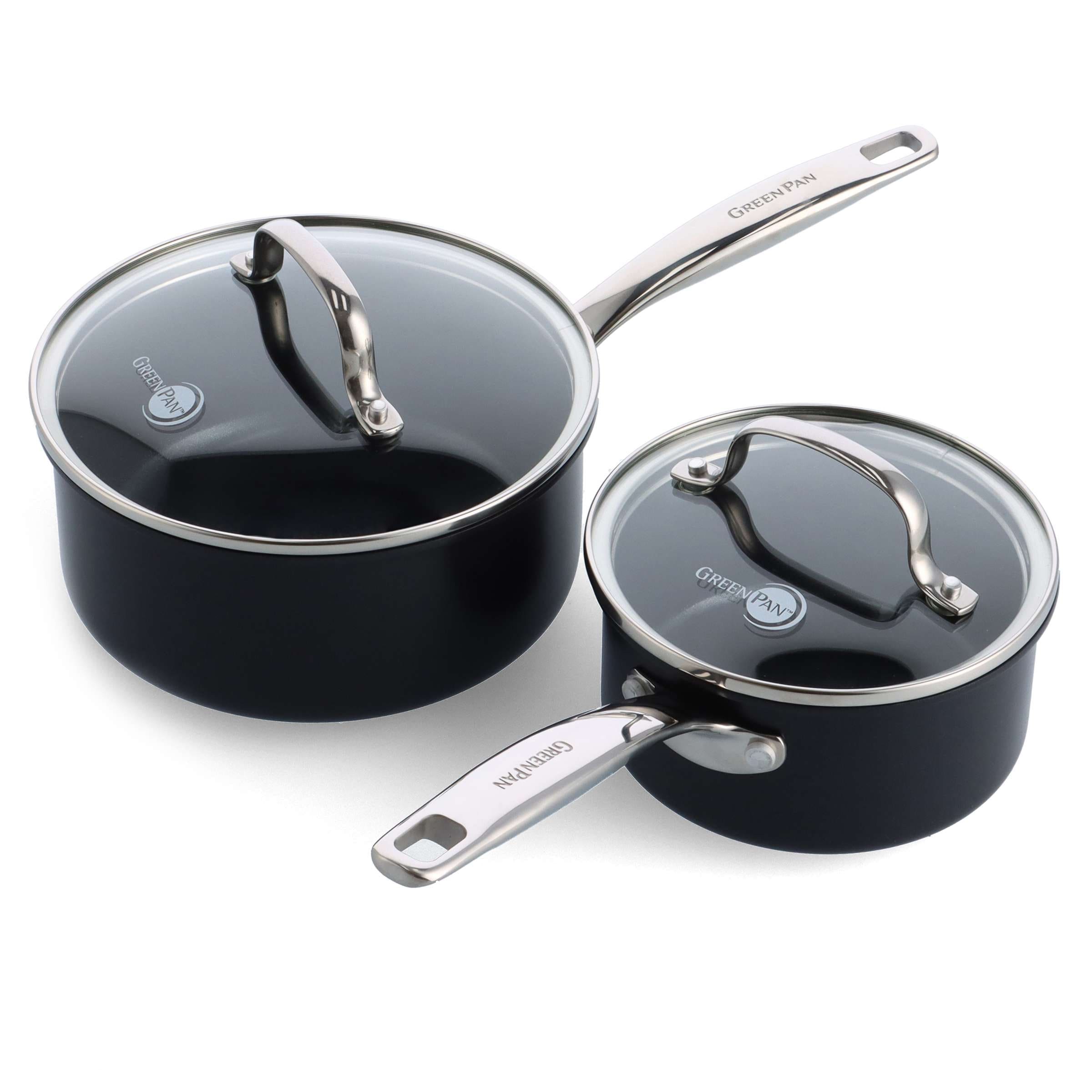 GreenPan Lima 1qt and 2qt Ceramic Non-Stick Saucepan Set