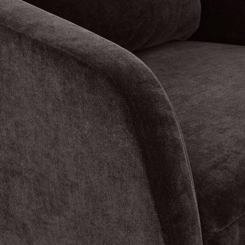 Zeno Chenille Velvet Fabric Lounge Chair