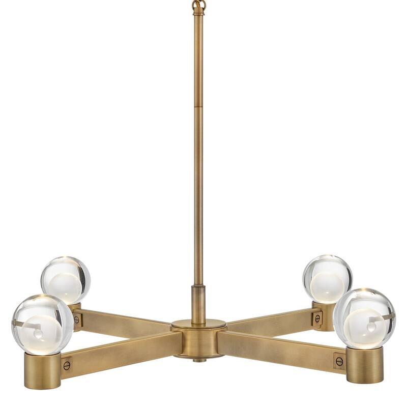 Fredrick Ramond FR41545 Lyric 32" Wide LED Crystal Chandelier - Heritage Brass