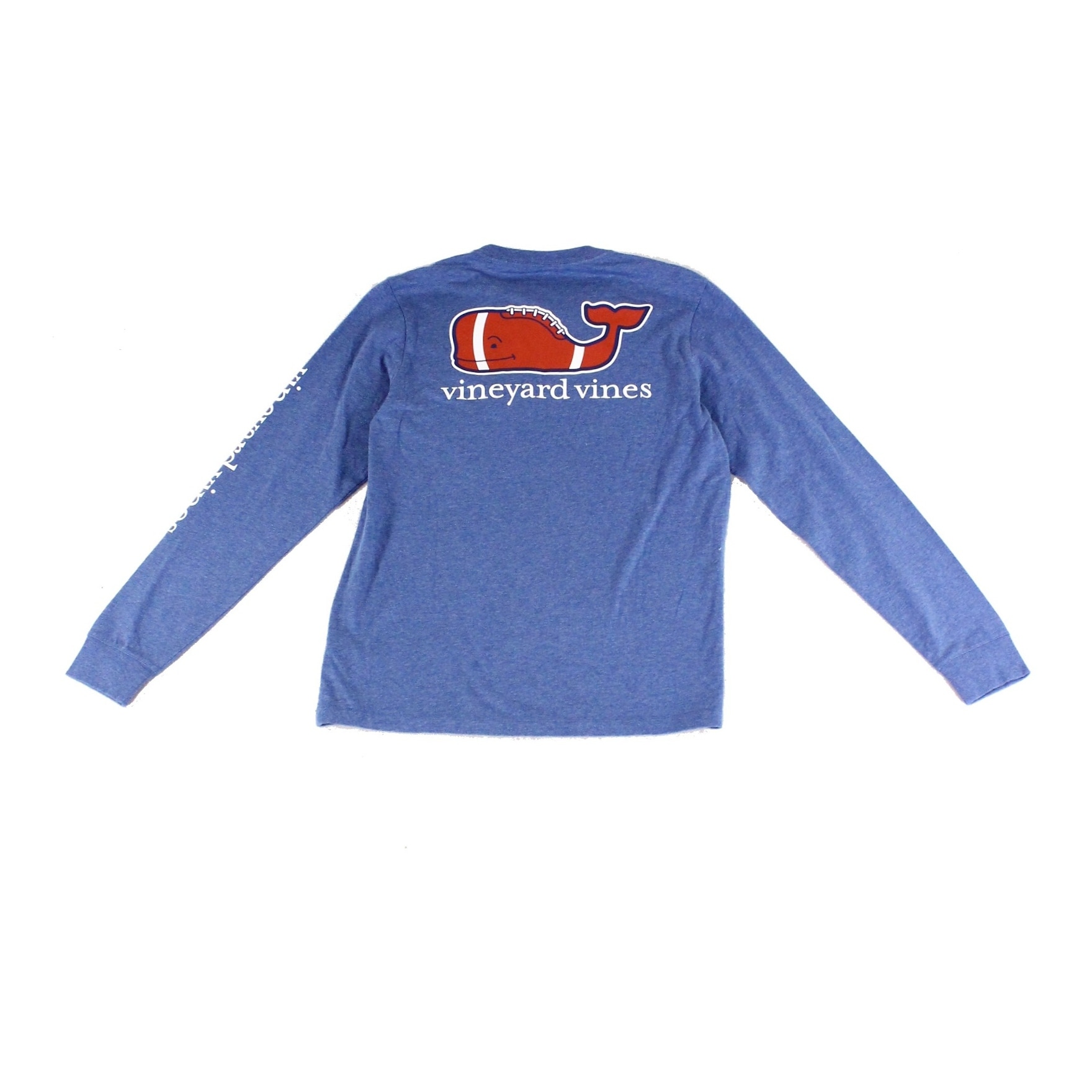 Shop Vineyard Vines Boy S T Shirt Heather Blue Size 6 Football