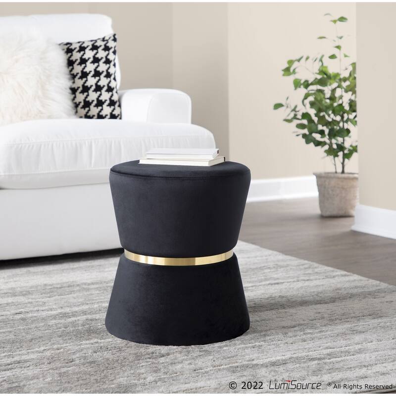 Monroe Velvet Ottoman