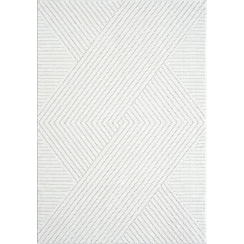 Abani Neutral NTL140 Lines Area Rug