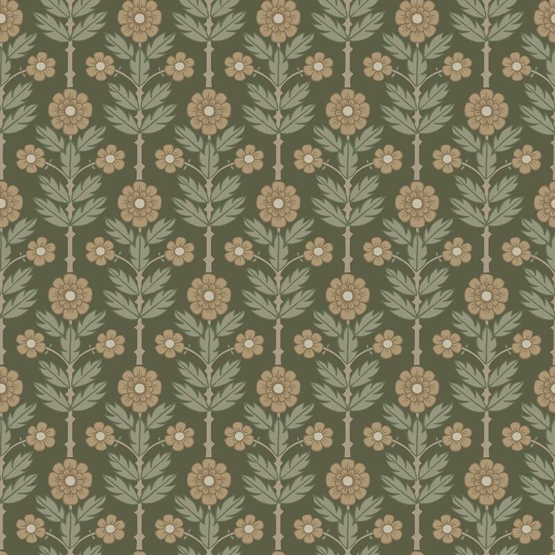 Whittier, Aya Floral, 33 FT. L x 20.5In. W Wallpaper Roll