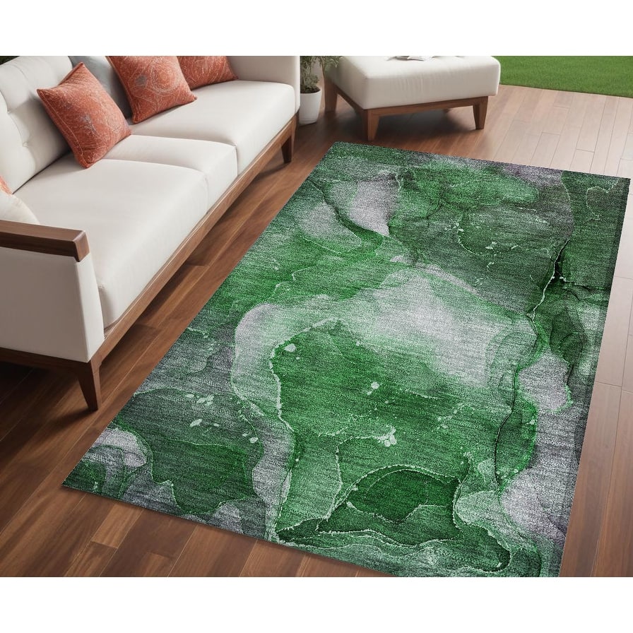 Fari Artistic Abstract Weather Resistant Classic Meets Modern Outdoor Rug