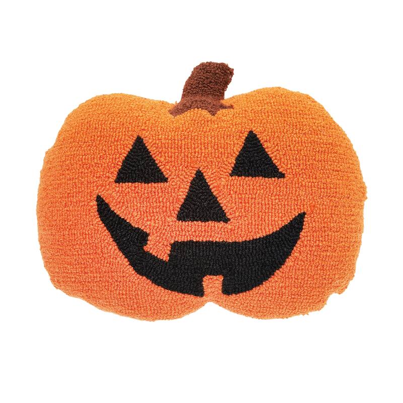 Pumpkin Shaped Hooked Throw Pillow