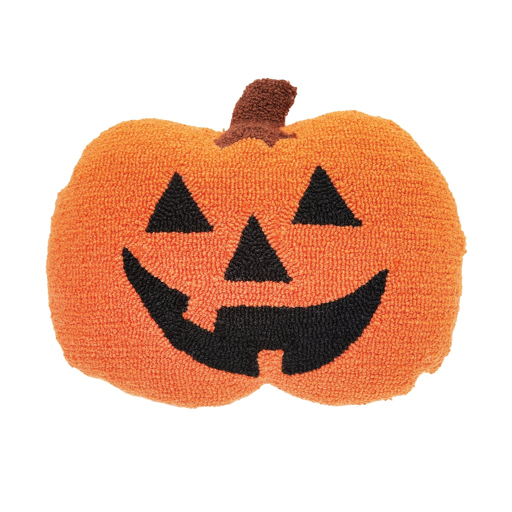Pumpkin Shaped Hooked Throw Pillow