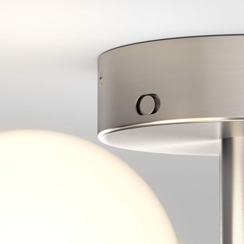 Artika Bloom Ceiling Flushmount Light, Brushed Nickel-3CCT