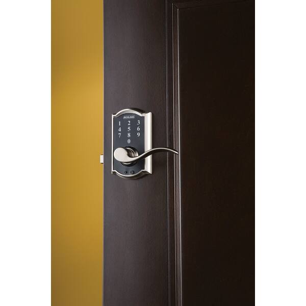 Shop Schlage Fe695 Cam Acc Camelot Touch Entry Door Lever Set With Accent Overstock 17798641