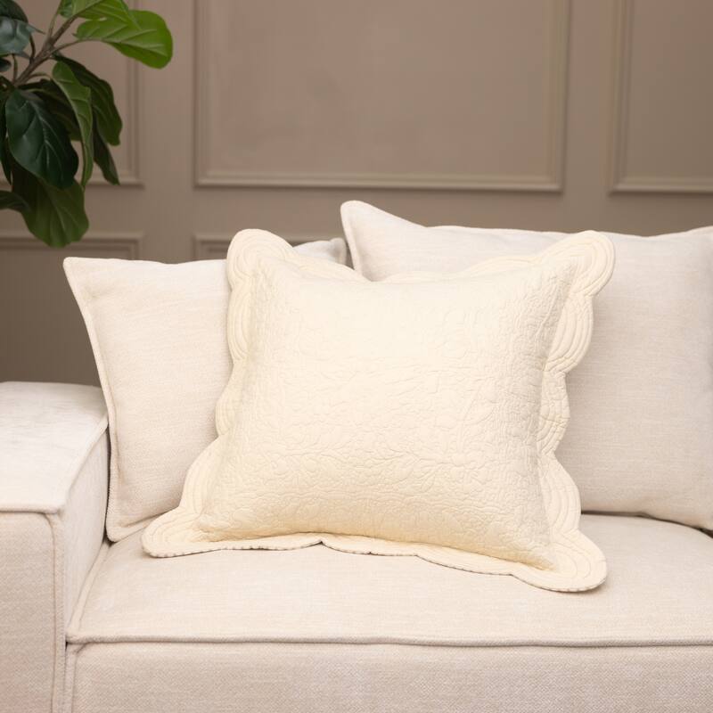 Cottage Home Marius Throw Pillow - Ivory