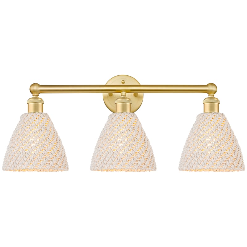 Innovations Lighting Endless Possibilities Edison - Bristol Natural - 3 Light 26" Bath Vanity Light - Satin Gold