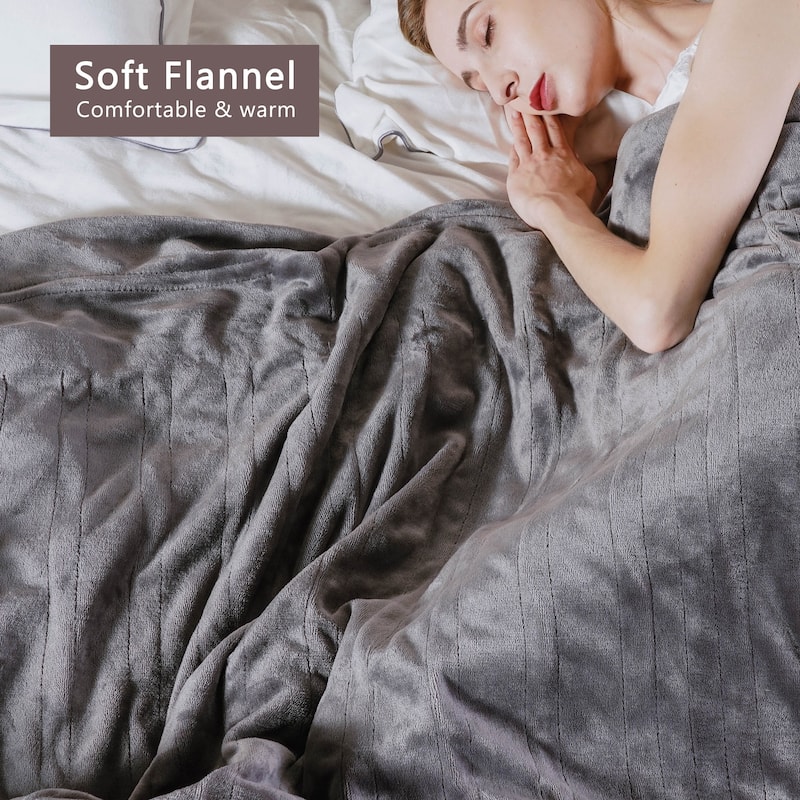 Electric Flannel King Queen Throw Heated Blanket