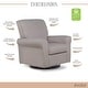 preview thumbnail 12 of 18, Evolur London Upholstered Plush Seating Glider Swivel, Ergonomically Designed for Nursery