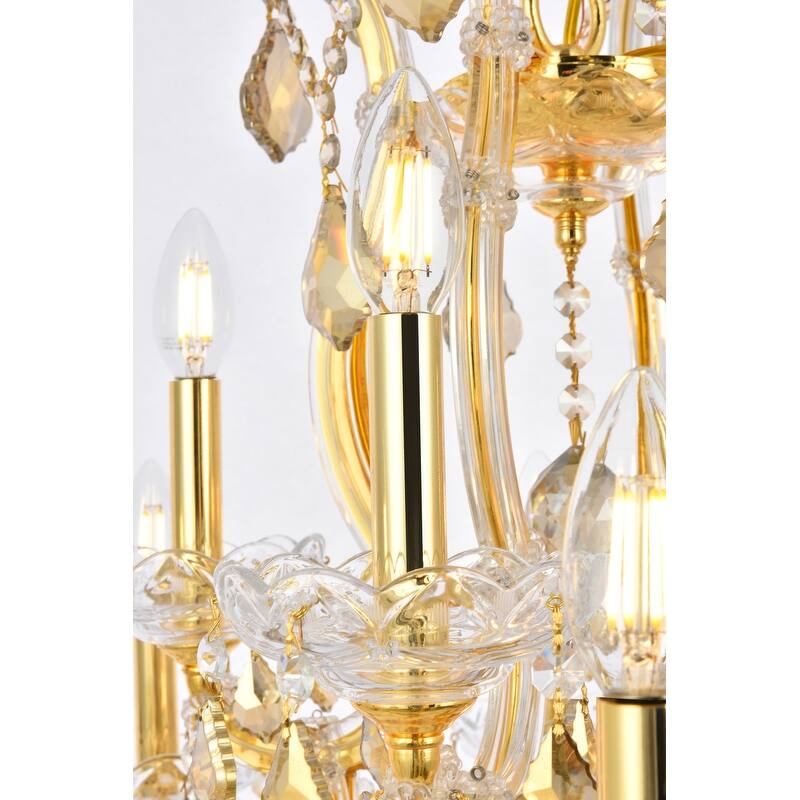 Fleur Illumination Collection Chandelier D:27in H:26in Lt:13 Gold Finish