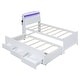 preview thumbnail 7 of 15, Twin Size Platform Bed with Storage LED Headboard, Trundle and Drawers, a Versatile and Stylish Bedroom Solution