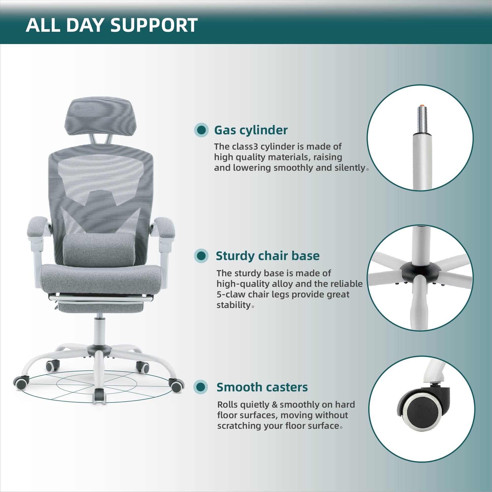 Mesh High Back Ergonomic Office Chair Lumbar Support Pillow Computer Desk Chair Bed Bath Beyond 39284677