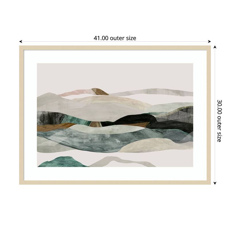 Winter in the Mountains by PI Studio Wood Framed Wall Art Print - 41 x 30 in