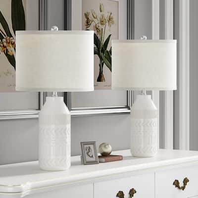 Maxax Ceramic Table Lamp For Living Room/bedroom (Set of 2)