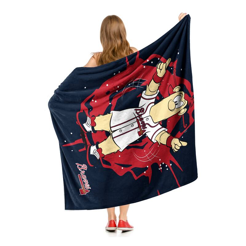 MLB Mascots Atlanta Braves Silk Touch Throw Blanket