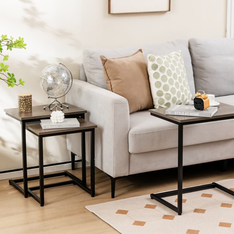 3 Pieces Multifunctional Coffee End Table Set - 20" x 14" x 22" (L x W x H)