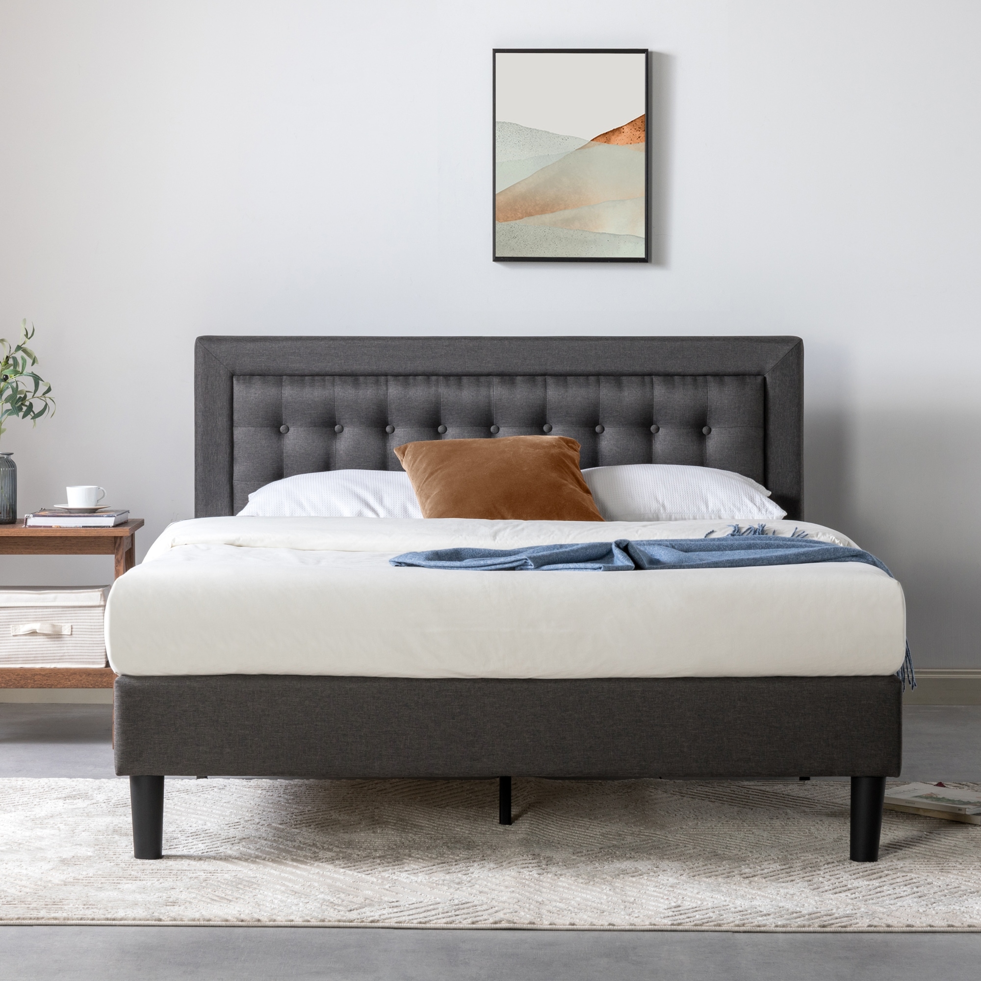 Zinus platform shop bed frame king