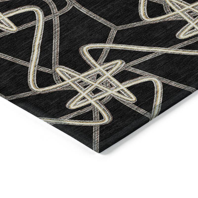 HomeRoots Geometric Contemporary Rectangle Outdoor Rug