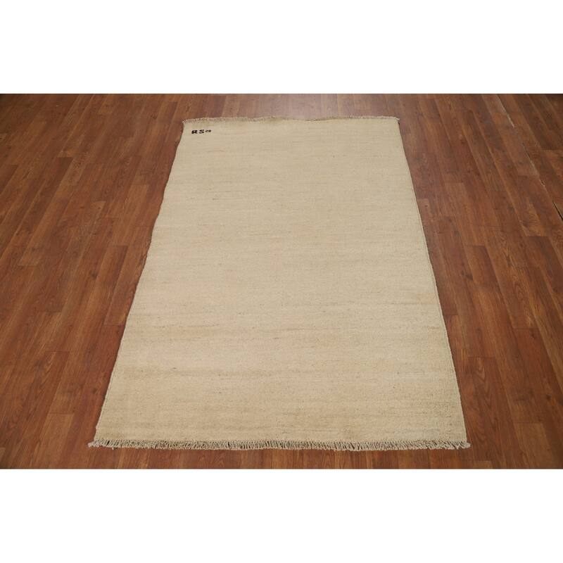 Gabbeh Oriental Foyer Rug Hand-Knotted Contemporary Wool Carpet - 3'4"x 4'10"