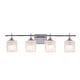 preview thumbnail 15 of 34, Frenia 4-light Modern Dimmable Bathroom Vanity Light with Art Glass